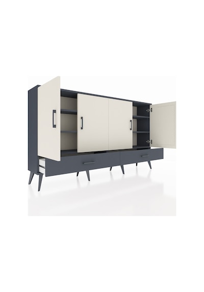 Arges Konsol 6 Raflı 2 Çekmeceli 4 Kapaklı 176x30x99 Antrasit-ayt Antrasit-aytaşı/antrasit Arges Konsol 6 Raflı 2 Çekmeceli 4 Kapaklı 176x30x99 Antrasit-ayt Antrasit-aytaşı/antrasit