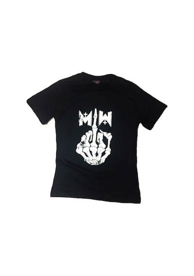 Stoned&Fame Kadın Siyah Moiıonless In White Baskılı T-shirt SIYAH