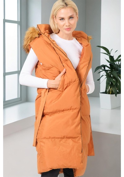 Z6744 Dewberry Bayan Yelek-açık Taba Açık Taba