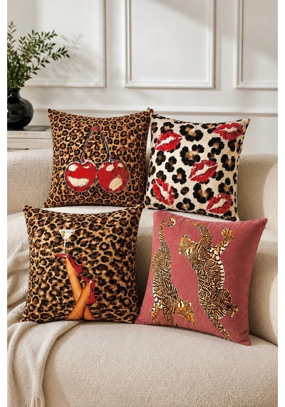 Leopar Desen Popüler 4 Lü Kırlent Kılıfı, Kaplan Desen Maksimalist Modern Koltuk Salon Bahçe Teras Balkon Dekor Ev Dekorasyon Leopar - 876061183 Leopar Leopar Desen Popüler 4 Lü Kırlent Kılıfı, Kaplan Desen Maksimalist Modern Koltuk Salon Bahçe Teras Balkon Dekor Ev Dekorasyon Leopar - 876061183 Leopar