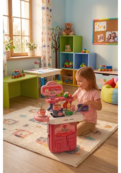 Ogi Mogi Toys Mutfak Oyun Seti 2 Si 1 Arada Taşınabilir Sırt Çantası