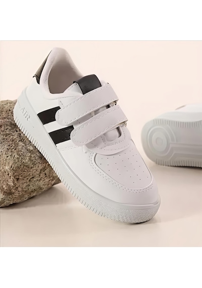 Papucumun Dünyası Günlük Bebek Çocuk Sneaker Cırt Cırt Bantlı Spor Ayakkabı Yürüyüş Ayakkabısı Beyaz - Siyah Papucumun Dünyası Günlük Bebek Çocuk Sneaker Cırt Cırt Bantlı Spor Ayakkabı Yürüyüş Ayakkabısı Beyaz - Siyah