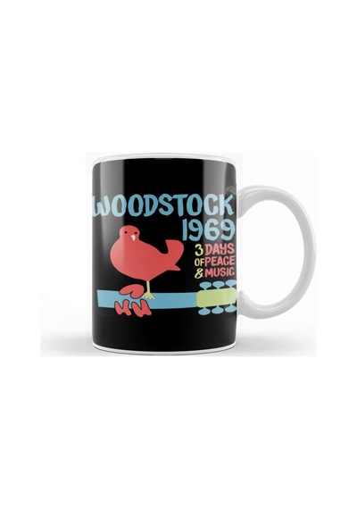 Woodstock 50th Anniversary 1969 2020 Woodstock Woodstock 1969 Peace Love Bird Kupa Bardak Porselen Karışık