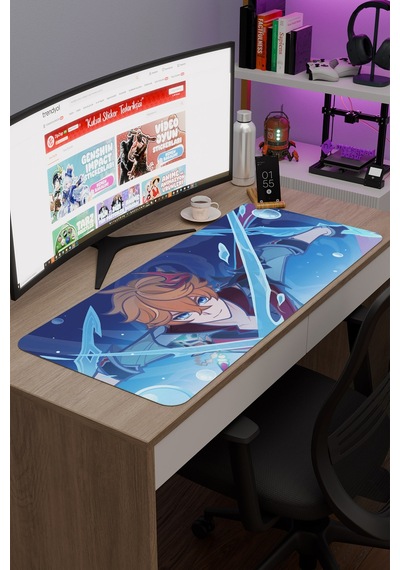 Childe Genshin Impact Anime Gacha V1 - 90x40 Xxl Gaming Mouse Pad Fare Altlığı