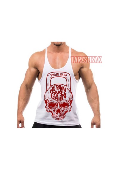 Tarzsokak Gym Tank Top Fitness Sporcu Atleti Gym127 Beyaz