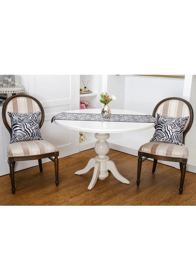 Zebra Baskılı Kumaş Siyaha Beyaz Kırlent Kılıfı 45x45 Cm - 1442 45 x 45