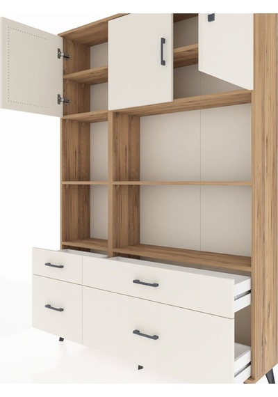 Arges Dolap 8 Raflı 4 Çekmeceli 3 Kapaklı 132x30x195 Çam-ayta... Çam Arges Dolap 8 Raflı 4 Çekmeceli 3 Kapaklı 132x30x195 Çam-ayta... Çam