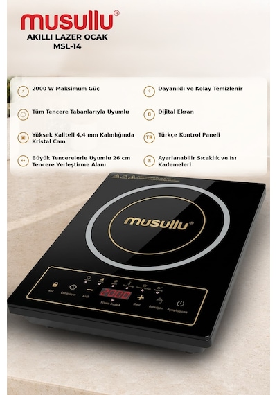 Musullu MSL-14 2000 W Tekli Elektrikli Ocak