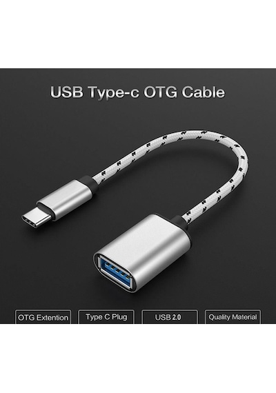 Type-C To Dişi Usb 3.0 Otg Çevirici Dönüştürücü Hasır Kablo