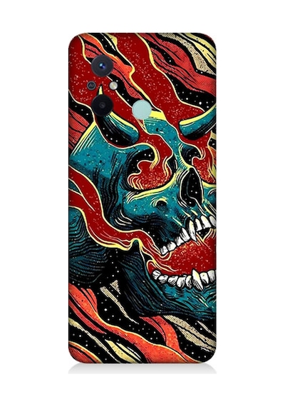 Xiaomi Redmi 12c Uyumlu Silikon Kılıf Devil Skull Şeytan Kafatası