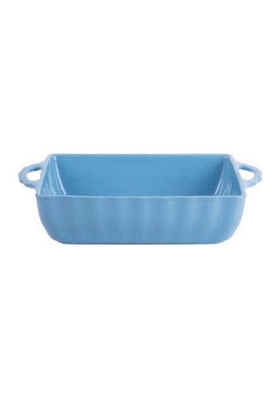Tantitoni Catarına Seramik Dikdörtgen Mavi Fırın Kabı 27x16x6cm Mavi