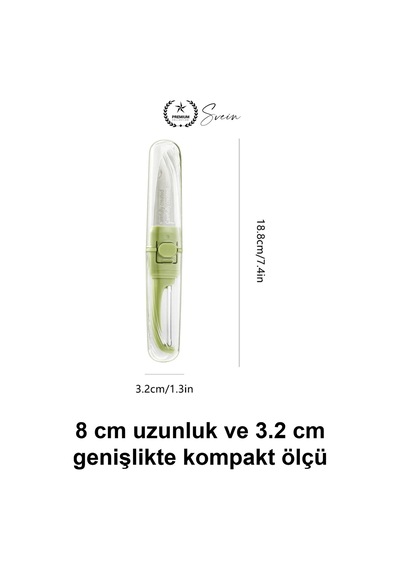 Çift Taraflı Meyve Sebze Bıçağı Soyacak Uçlu Paslanmaz Çelik Kılıflı Mutfak Gereci Salatalık Limon D