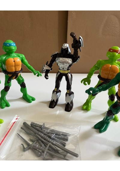 Ninja Kaplumbağa Seti 5' Li Set 13 Cm Oyuncak Ninja Kaplumbağa Set