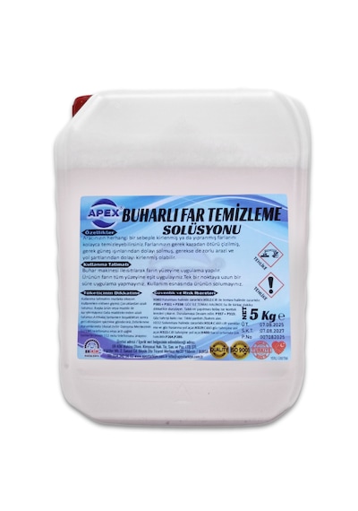 Far Temizleme Solüsyonu 5 Kg Sararmış Farlar İçin Premium Far Temizleme İlacı Ve Parlatma Sıvısı