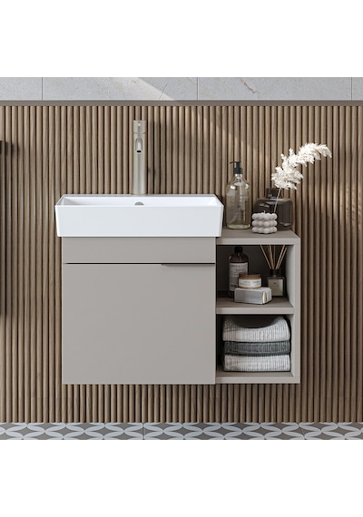 Likya Ayaksız Tek Kapaklı Açık Raflı Lavabolu 72 Cm Banyo Dolabı Alt, Lavabolu Alt Banyo Dolabı Kum Taşı Likya Ayaksız Tek Kapaklı Açık Raflı Lavabolu 72 Cm Banyo Dolabı Alt, Lavabolu Alt Banyo Dolabı Kum Taşı