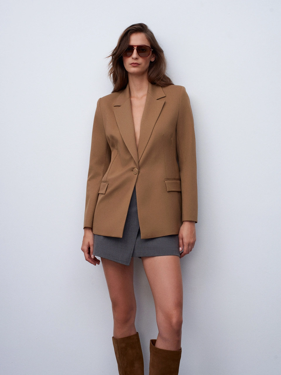 Dilvin 60775 Blazer Ceket-camel CAMEL