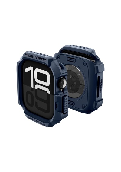 Apple Watch 46mm Seri 11/10 İle Uyumlu Kılıf Rugged Armor 2 Navy Blue - Acs10501 Çok Renkli