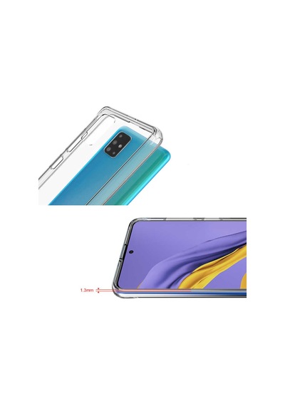 Galaxy A51 Kenarlari Silikon Yüzeyi Sert Seffaf Gard Kilif 566410460