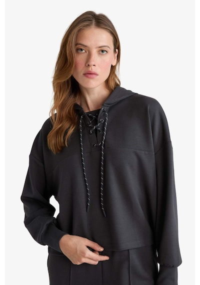 Defacto Modal Bağlama Detaylı Sweatshirt-fall İn Love Loungewear G0002ax25wnar210 Antrasit