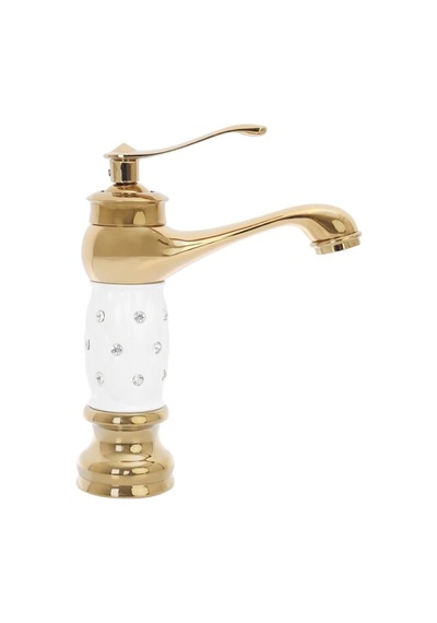 Fleko Gold Taşlı Lavabo Bataryası