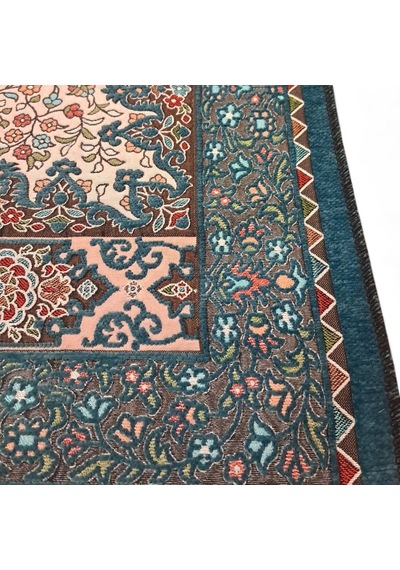 Osmanlı Desen İpeksi Dokuma Otantik Model Seccade Namazlık Turkuaz