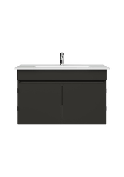 Flexio 80 Cm Kapaklı Katlanabilir Lavabo Dolabı 270 Derece Antrasit Set Flexio 80 Cm Kapaklı Katlanabilir Lavabo Dolabı 270 Derece Antrasit Set