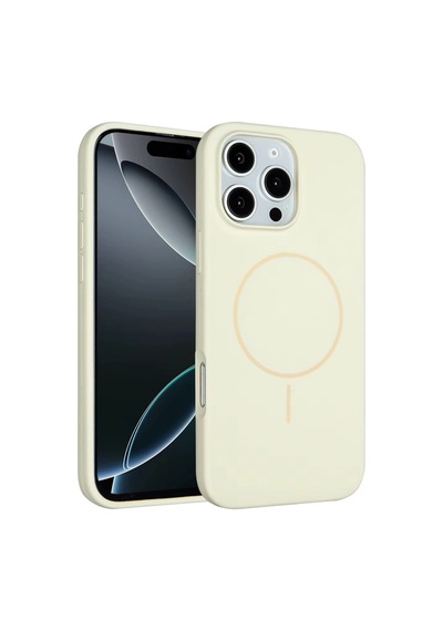 Apple Uyumlu iPhone 16 Pro Kılıf Jully Magsafe Kapak Bej