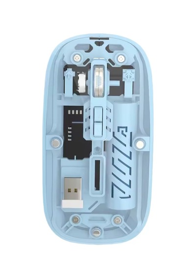 Şeffaf Mouse Kablosuz Mouse Fare Şarjlı Bluetooth Wireless Çift Modlu Sessiz 5 Tuşlu Dpı Kontrol Rb