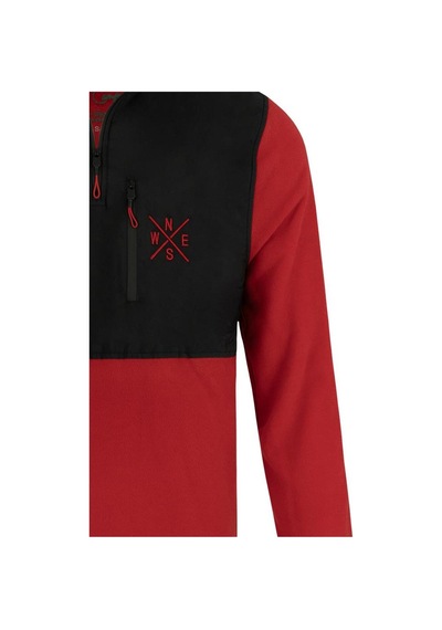 Luo Camp-01 Half-zip Fleece Erkek Yarım Fermuarlı Polar Kırmızı Çok Renkli