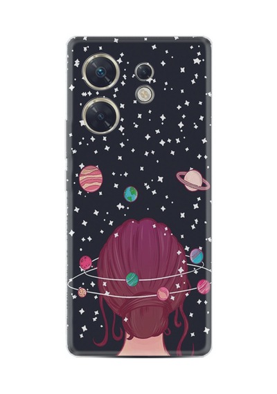 Infınıx Zero 30 4g Kılıf Desenli Silikon Space Woman 1311