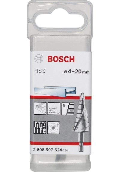 Bosch HSS 9 Kademeli Matkap Ucu 4-20 mm - 2608597524