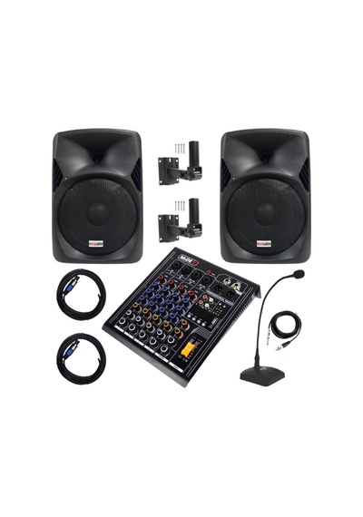 Lastvoice Hall Paket-2 Ses Sistemi Mixer Hoparlör Paketi (Kapalı Alan toplantıları İçin)