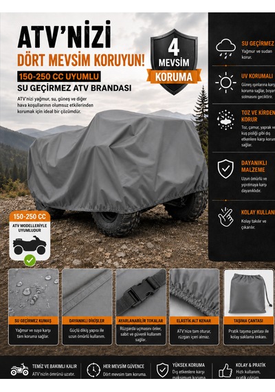150-250 Cc Uyumlu Su Geçirmez Atv Brandası