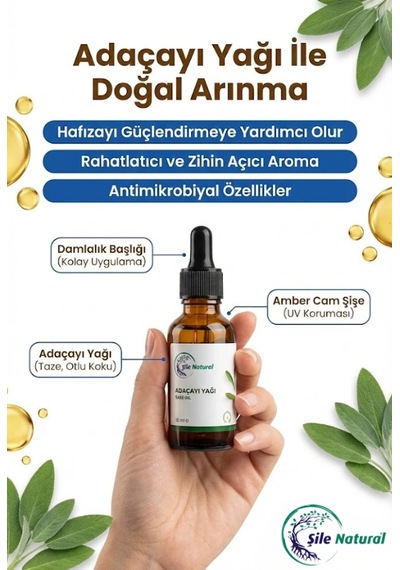 Adaçayı Uçucu Yağ 10 Ml - Şile Aromatik Bitkiler Tarımsal Kalkınma Kooperatifi