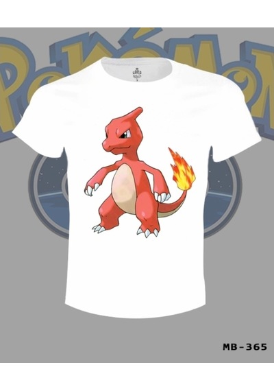 Pokemon - Charmeleon Beyaz Erkek Tshirt