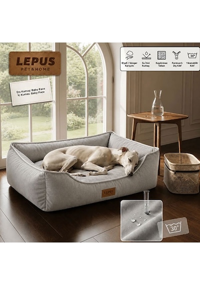 Lepus Dolce Premium Kedi Ve Köpek Yatağı Açık Gri Large 249-54011.03 Lepus Dolce Premium Kedi Ve Köpek Yatağı Açık Gri Large 249-54011.03