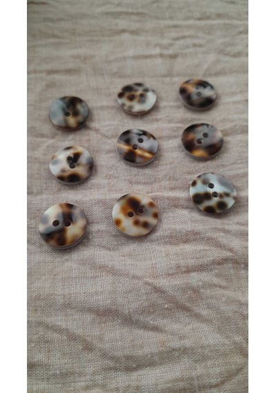 Doğal Tiger Hakiki İnci Midye Kabugu Düğme 9 Mm 9 Adet