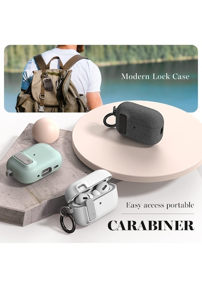 Apple Uyumlu AirPods 4. Nesil İle Uyumlu Kılıf Kilitli Tpu Premium Matte Trip Case Lacivert