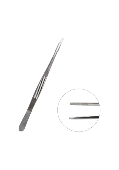 Barışhan Medikal Büyük Boy Dikiş Atma Penset 6.2inç/15.7cm Gri Dikiş Eğitim Materyali