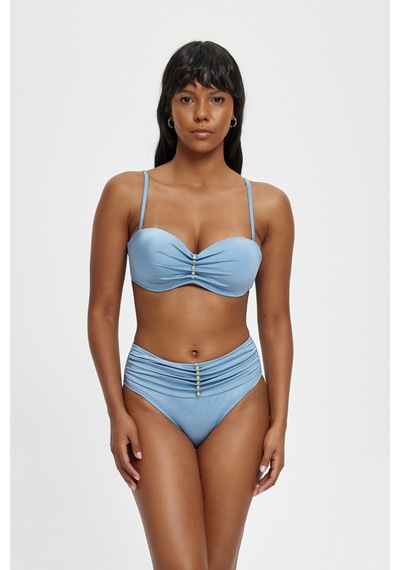 Louren Kadın Straplez Boncuk Detaylı Bikini Takımı Yüksek Bel Alt, Çıkarılabilir Askılı, Siyah & Mavi Mavi Louren Kadın Straplez Boncuk Detaylı Bikini Takımı Yüksek Bel Alt, Çıkarılabilir Askılı, Siyah & Mavi Mavi
