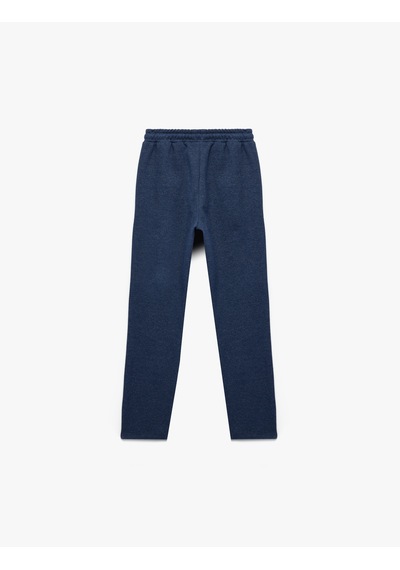 Koton Beli Lastikli Cepli Basic Eşofman Altı Lacivert 7wkb40038tk