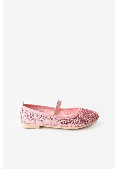 Le Mabelle Pembe Payetli Kız Çocuk Babet Pembe