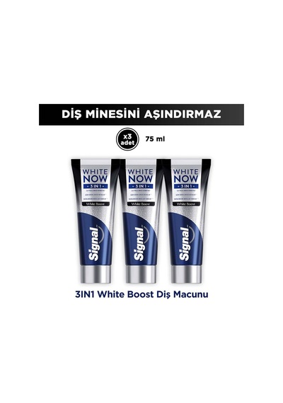 Signal White Now Diş Macunu 3 İn 1 White Boost 75 Ml X3