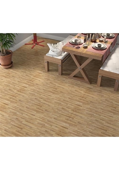 Kaplama Zemin Kaplama Folyosu 65x130 Cm Ahşap Parke Dokusu
