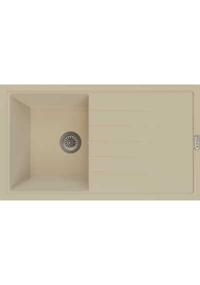 Polex Cristalüx Granit Evye P-03 Bej Tezgah Altı Ve Tezgah Üstü Mutfak Evyesi 85x49.5 CM
