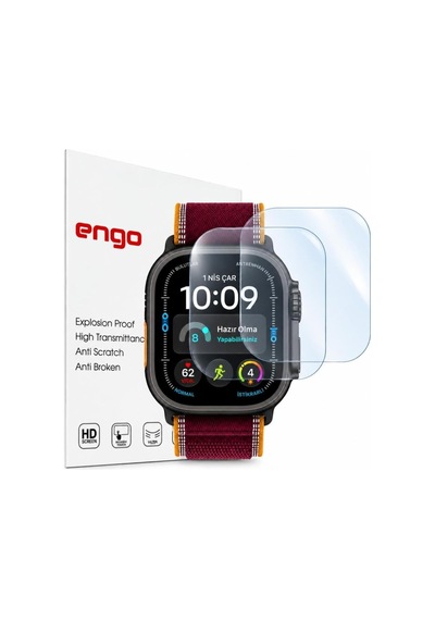 Apple Watch Ultra 4 49mm İle Uyumlu Ekran Koruyucu A3579 Nano Parlak 9h Esnek Cam Çizilmeye Dayanıklı Çok Renkli