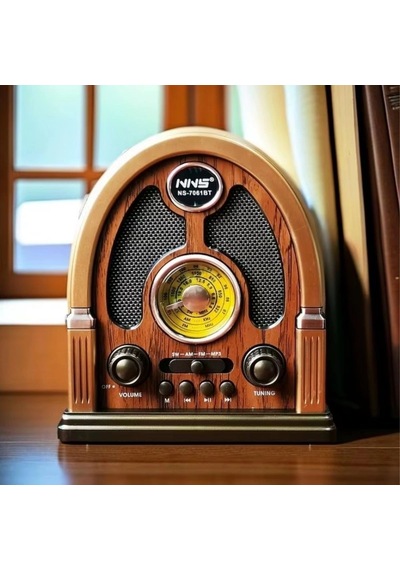 Orta Boy Kubbe Model Retro Ahşap Tasarım Bluetooth Hoparlörlü Radyo Fm/am Destekli, Şarjlı Ve Taşı