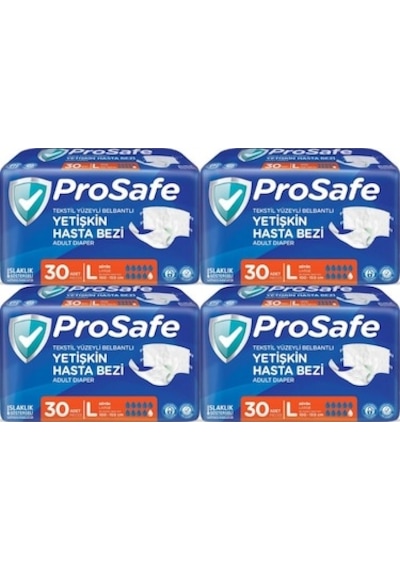 Prosafe Belbantlı Hasta Bezi Large Büyük 4 X 30'lu L