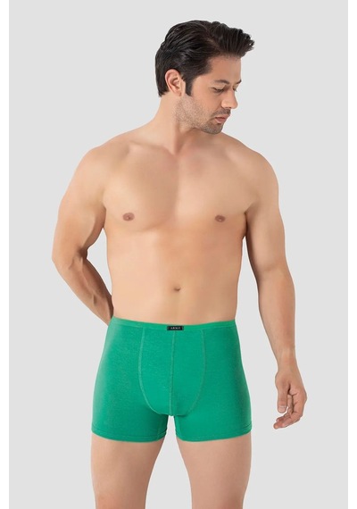 Hadpols Örme Çamaşır Düz İç Çamaşırı Günlük Giyim Erkek İnce Bel Lastikli Bambu Boxer Yeşil 5'li Paket