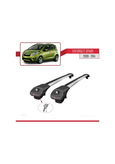 Chevrolet Spark 2009-2014 Arası İle Uyumlu Ace-1 Ara Atkı Tavan Barı Gri